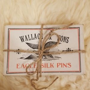 Box of Wallace & Sons Eagle Silk Pins No. 16